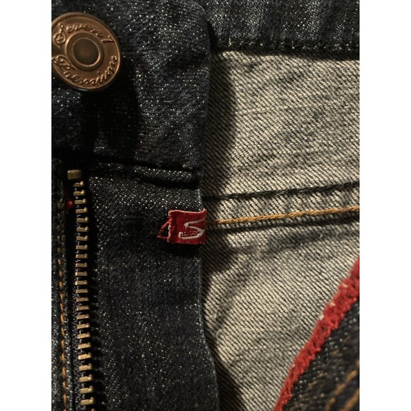 Vintage Seven7 Jeans Women’s 18 Premium Dark Wash Distressed Denim Wide Leg Y2K - Picture 3 of 16